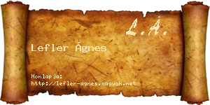 Lefler Ágnes névjegykártya